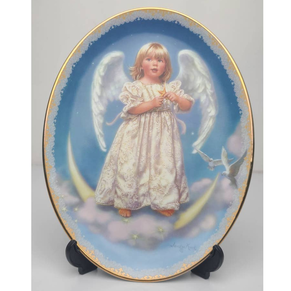 Vintage Collector Plate Sandra Kuck Angel's Wings Decorative Dish Reco 1999